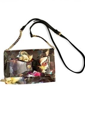 Betsey Johnson XODANI Floral Bow Crossbody Wallet Clutch Multicolor Like New